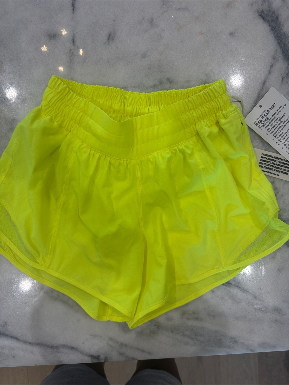 lululemon athletica Bright Neon Yellow Athletic Shorts